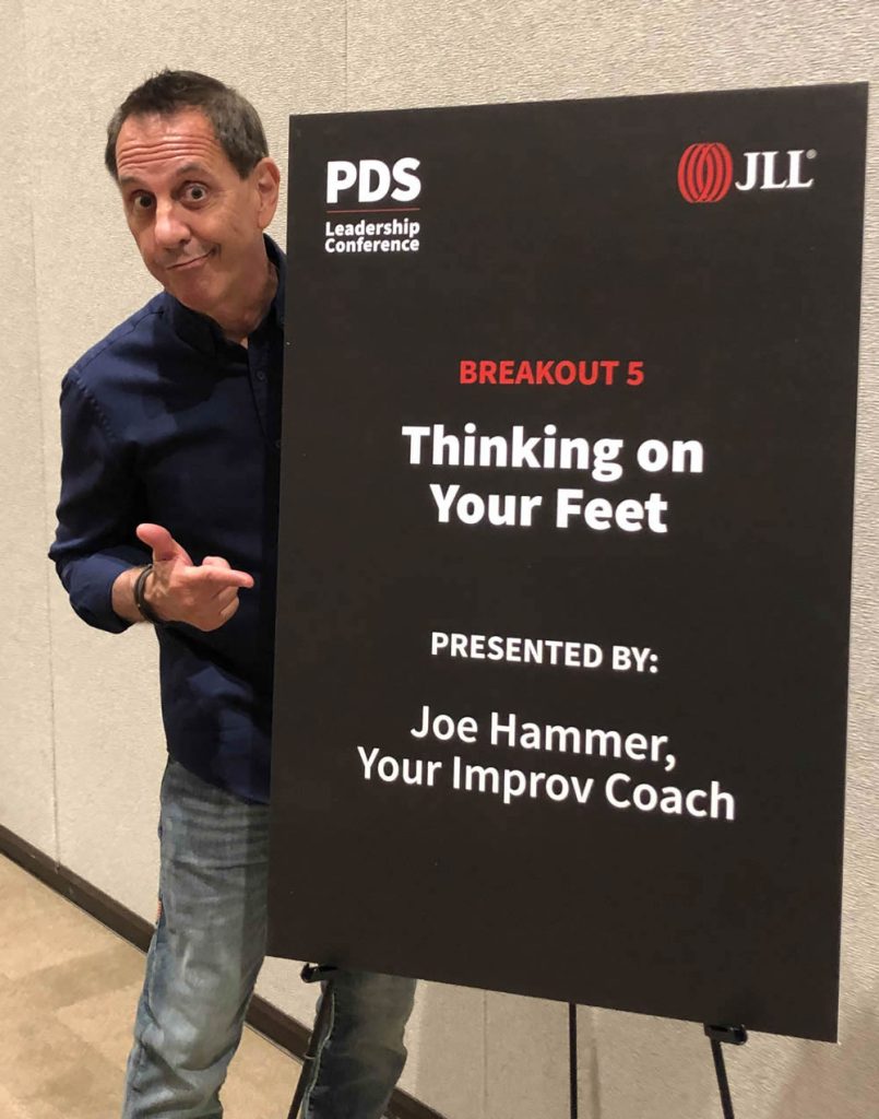 Joe Hammer leading a corporate sales persuasion training session